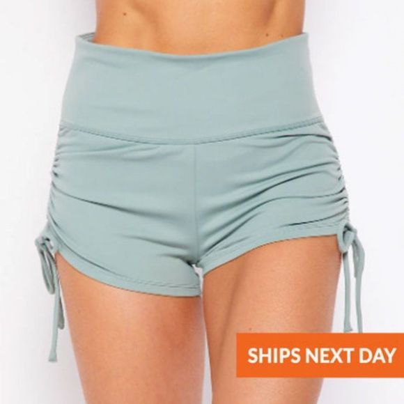 COPY - Side Drawstring High-Rise Four-Way Stretch Short - Four Way Stretch - Picture 1 of 4